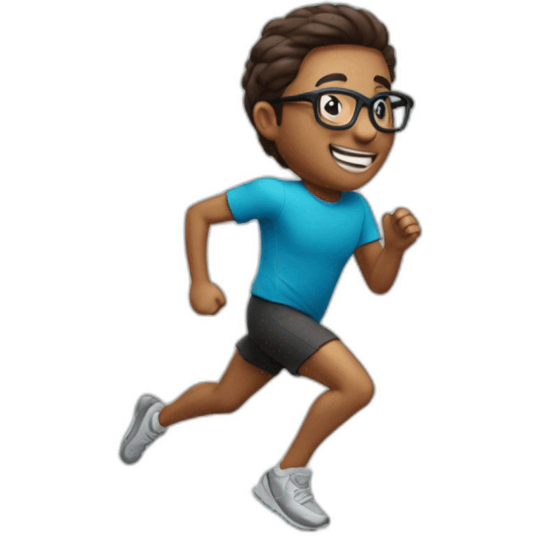 Running with glasses emoji