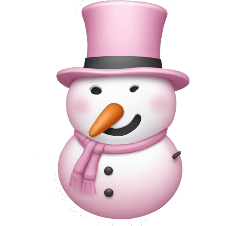 Light pink snowman emoji