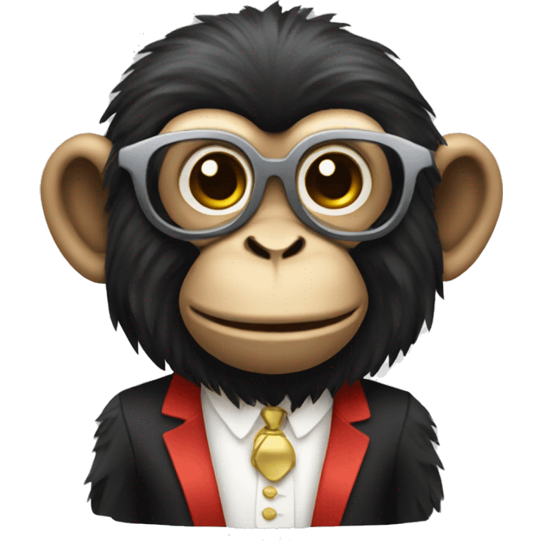 A fancy monkey emoji