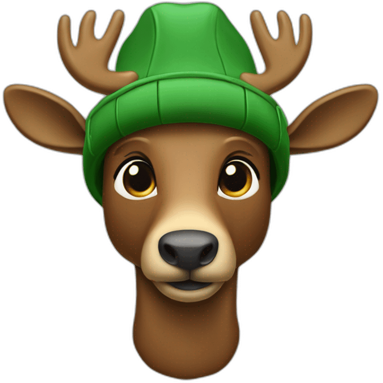 Moosehead with swimming cap emoji