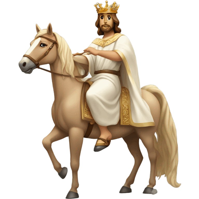 Jesus riding a horse emoji