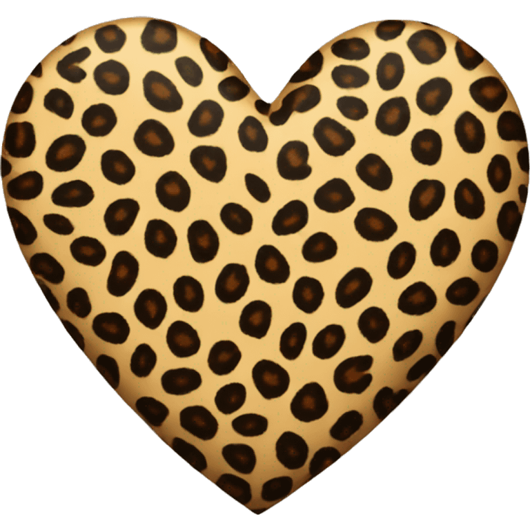 Leopard print heart emoji