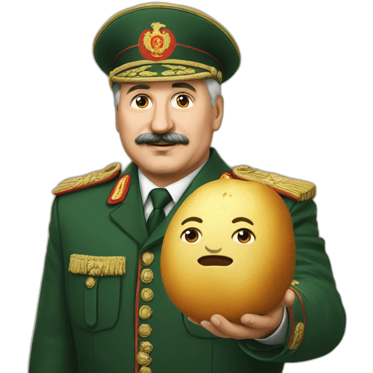 lukashenko holding potato emoji