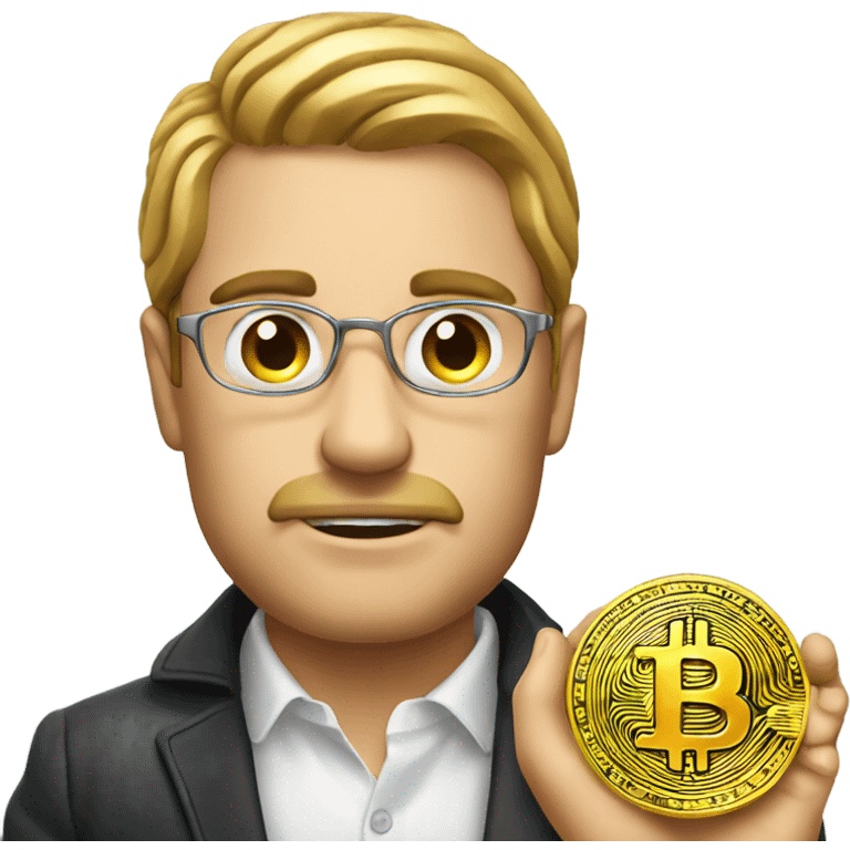 rich man with bitcoin emoji