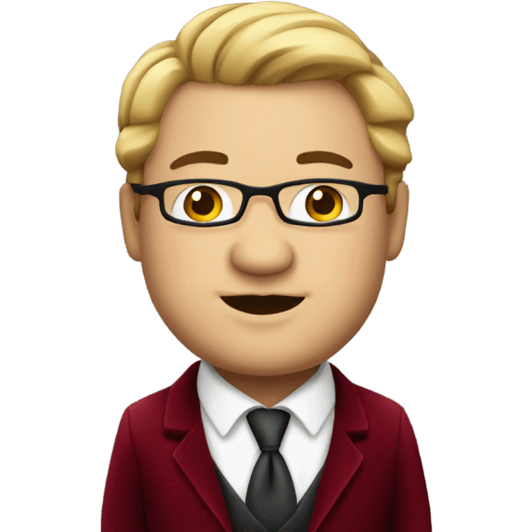 fat banker in dark red velvet suit emoji