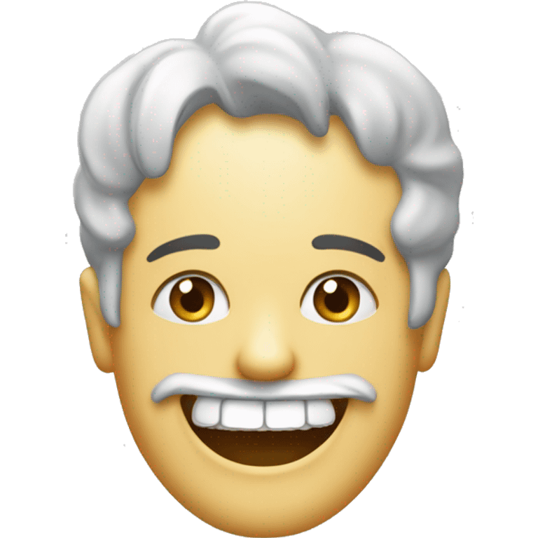 Faccia che sorride con stellina sul dente e polics in su  emoji