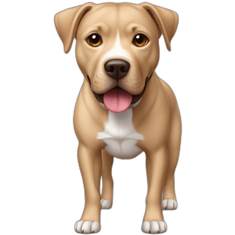 Mezcla de labrador pitbull café oscuro cuerpo completo emoji