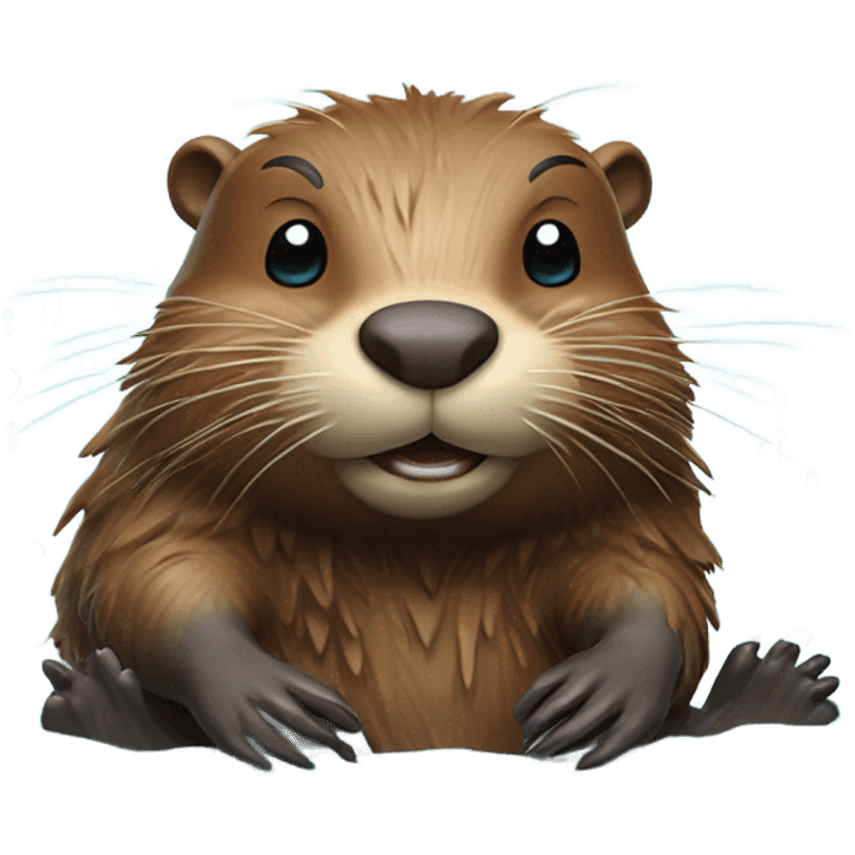 beaver bathing  emoji