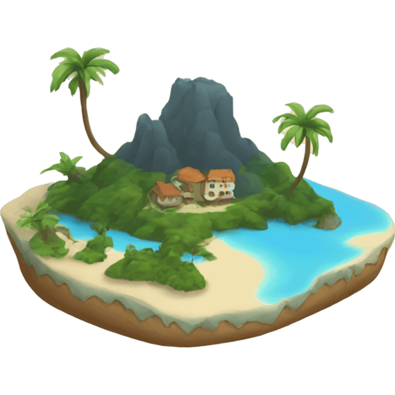 island with letter emoji