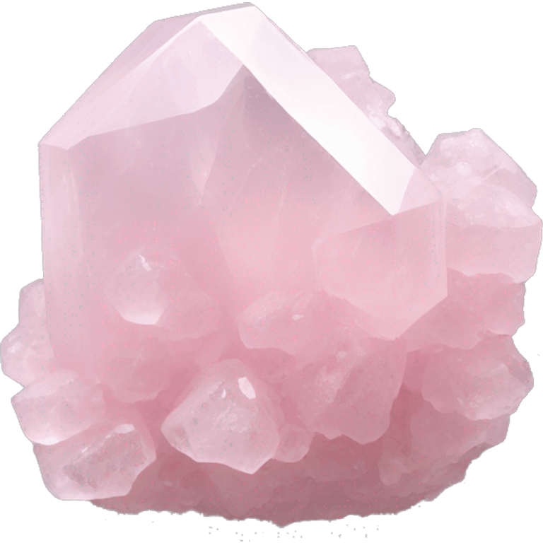 Rose quartz crystal cluster  emoji