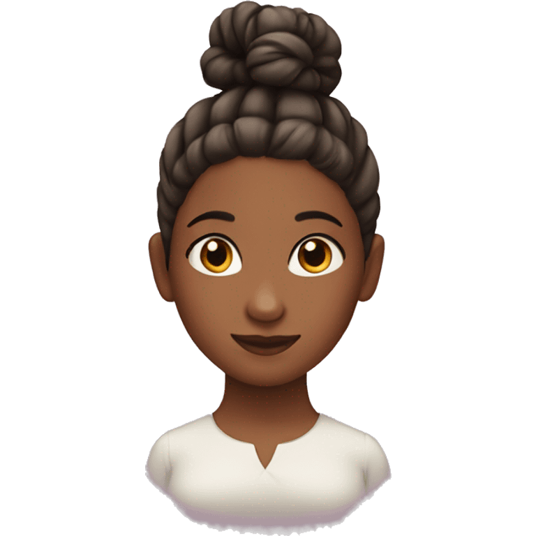 Girl with a bun  emoji