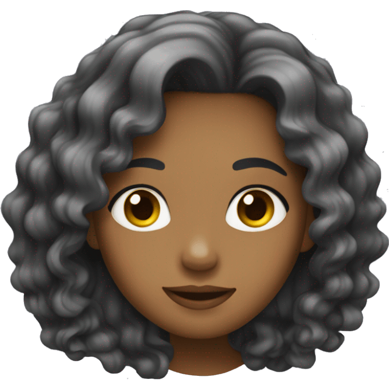 girl with wavy haïr  emoji