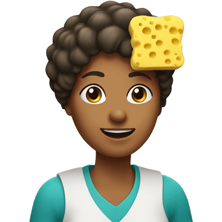 woman with a sponge emoji