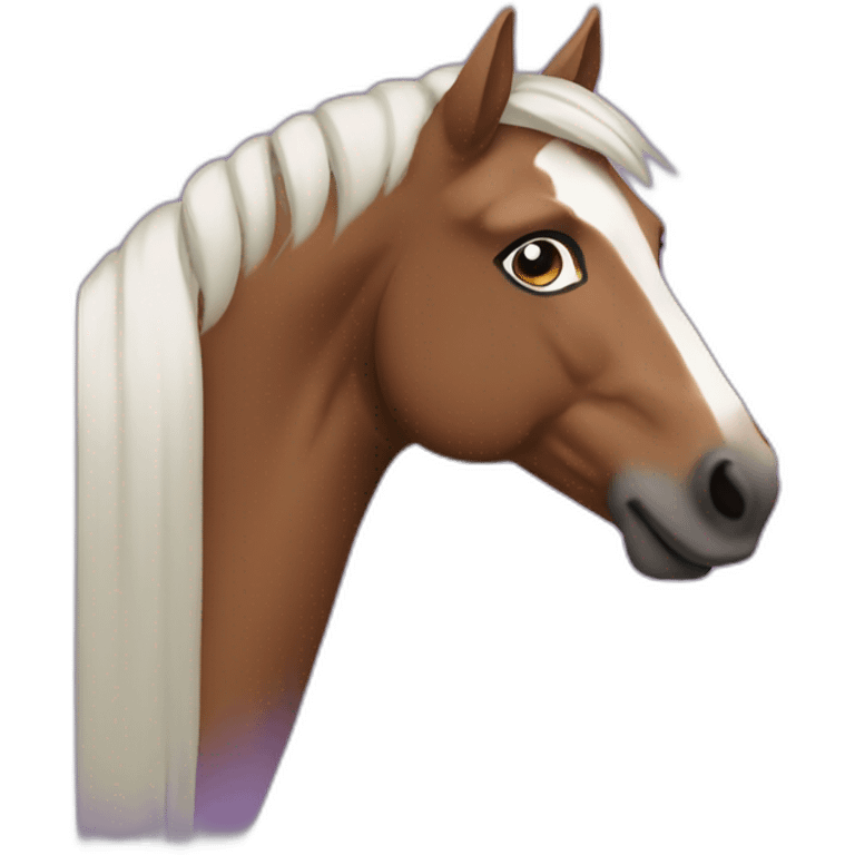 Cavalo roxo galopando emoji