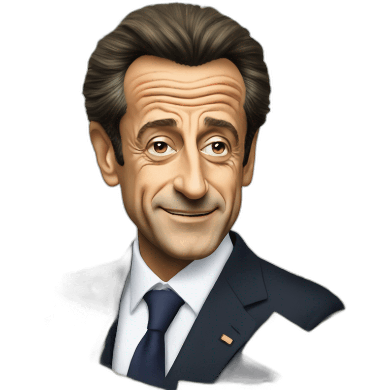 Nicolas Sarkozy avec du cash emoji