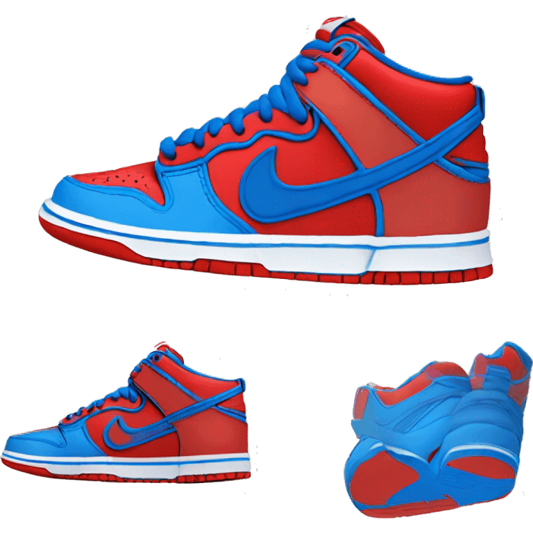 nike dunk sb blue and red without swoosh written LOOKY LO emoji