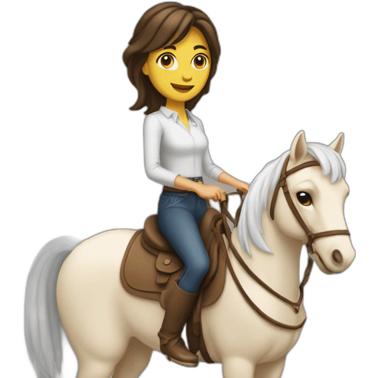 Femme sur cheval emoji