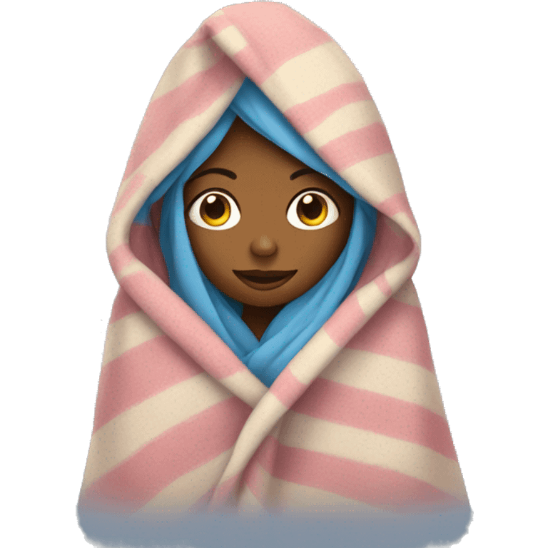 Girl wrapped in blanket  emoji