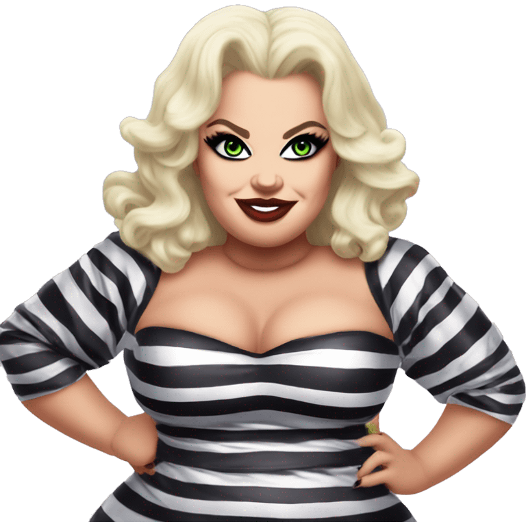 Plump trisha paytas in beetlejuice attire  emoji