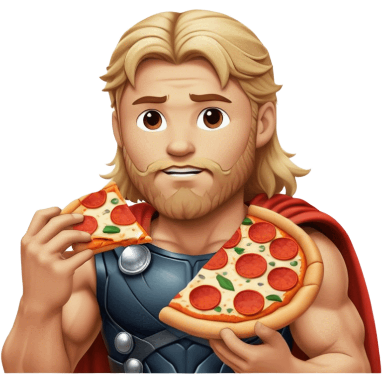 Thor eat pizza emoji