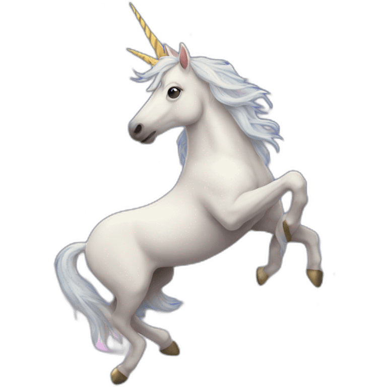 Unicorn dancing in the moon emoji