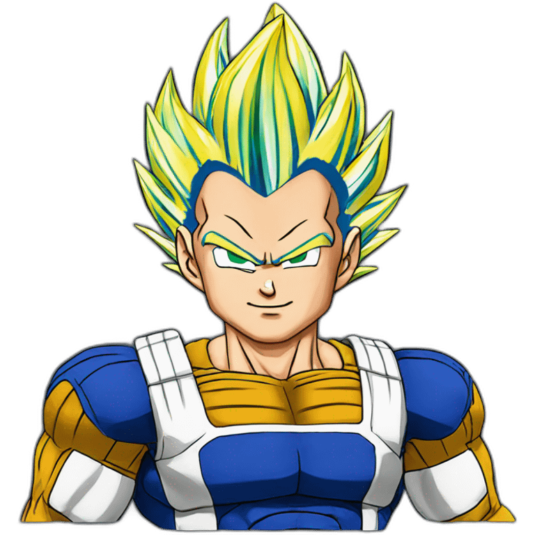 vegeta super detailed with normal clothes and transformed with maximum quality. emoji