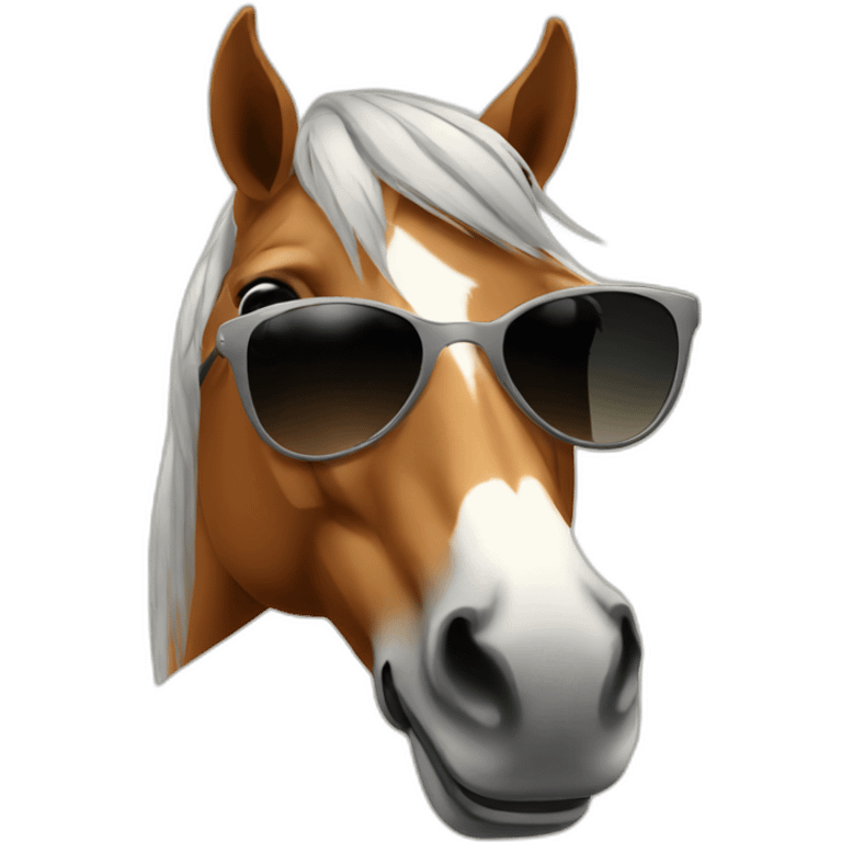 horse wearing sunglasses emoji