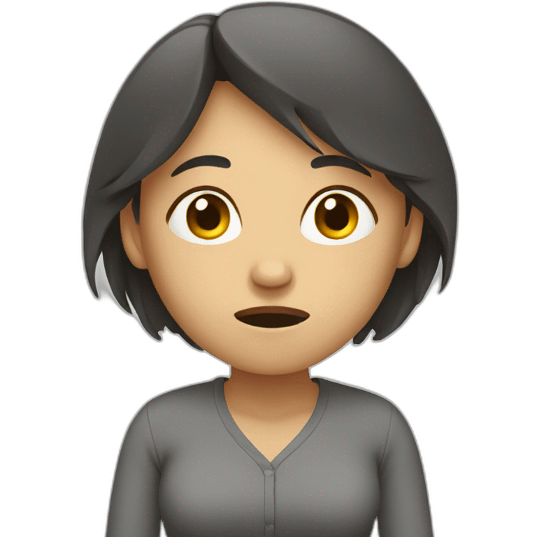 stressed and overwhelmed woman emoji