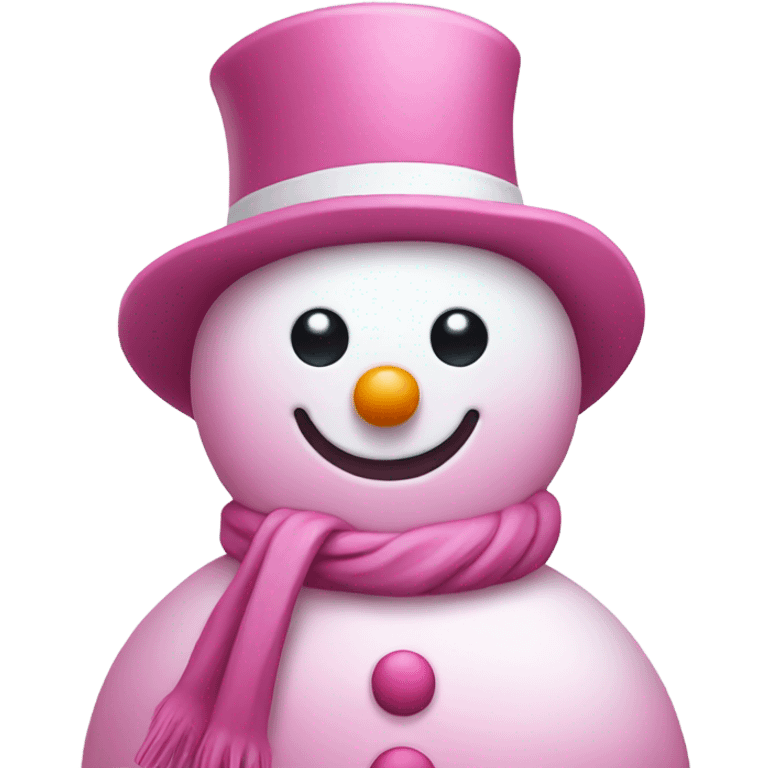 pink snowman  emoji