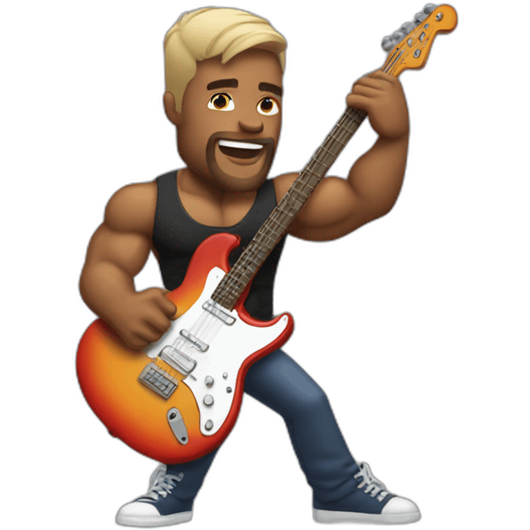 Big muscles musician emoji