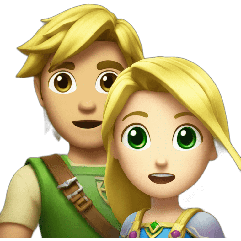 link and zelda surprised emoji