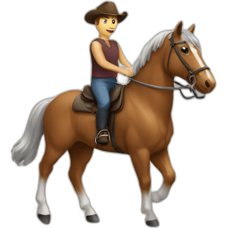 Humain sur cheval emoji