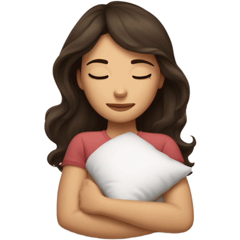 Brunette girl sleeping emoji