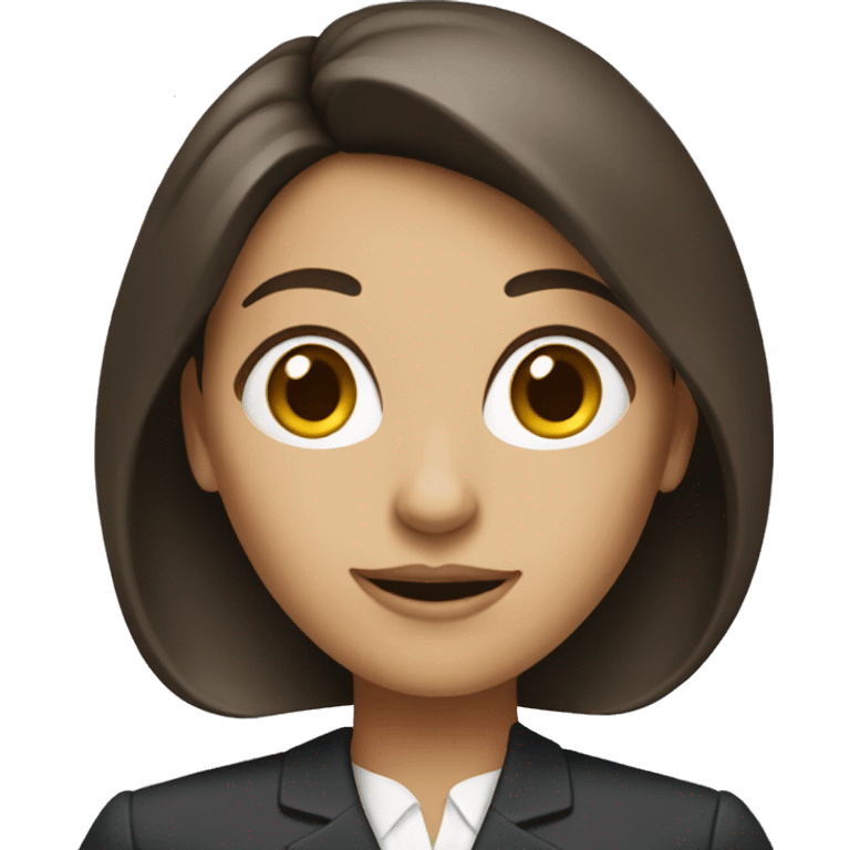 Brunette female banker  emoji