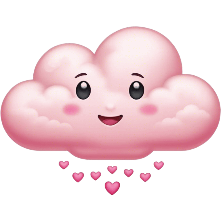 pink heart + cloud emoji