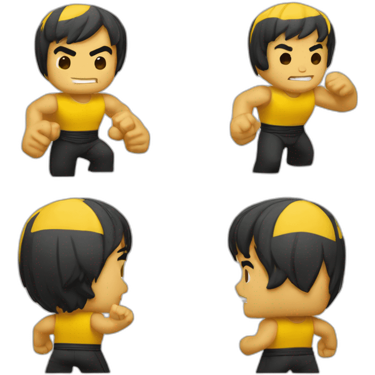 Bruce Lee diciendo estoy listo emoji