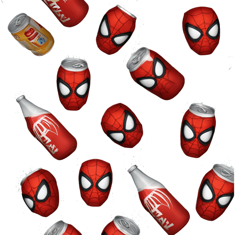 Spiderman drinking cola emoji