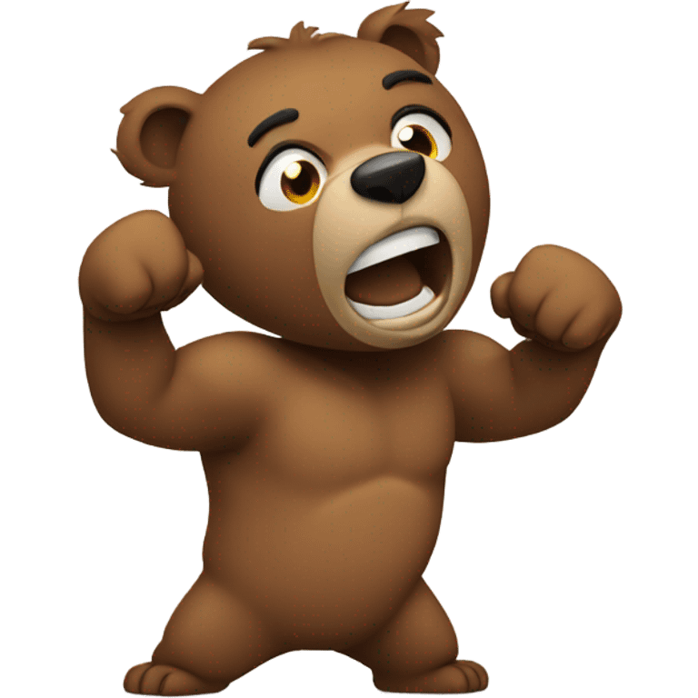 Bear punching  emoji