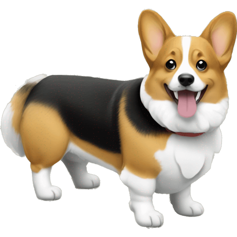 corgi with dolars  emoji