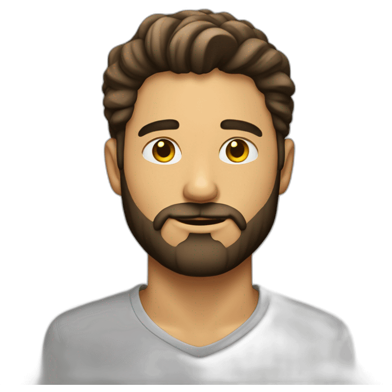 hombre joven con barba emoji