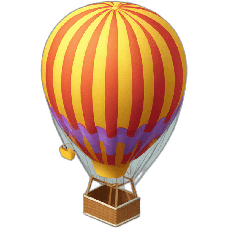 isometric-3d-hot-air-ballon emoji