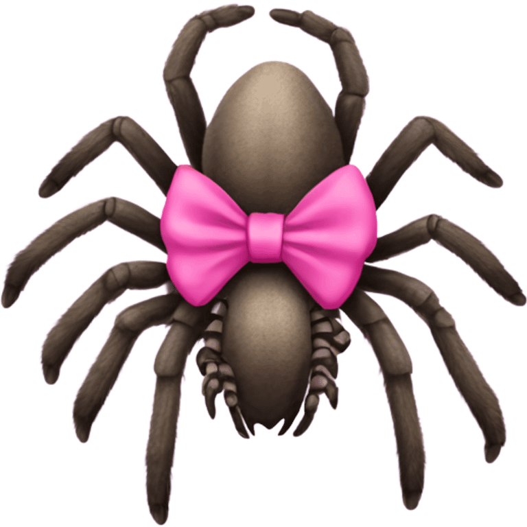 Tarantula with a pink bow emoji