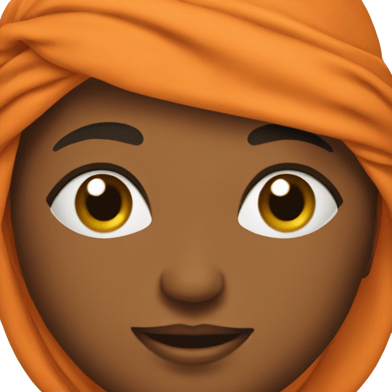 Person wearing turban orange emoji