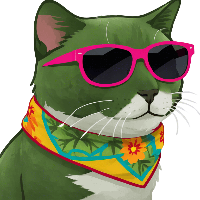 Cat with sunglasses emoji