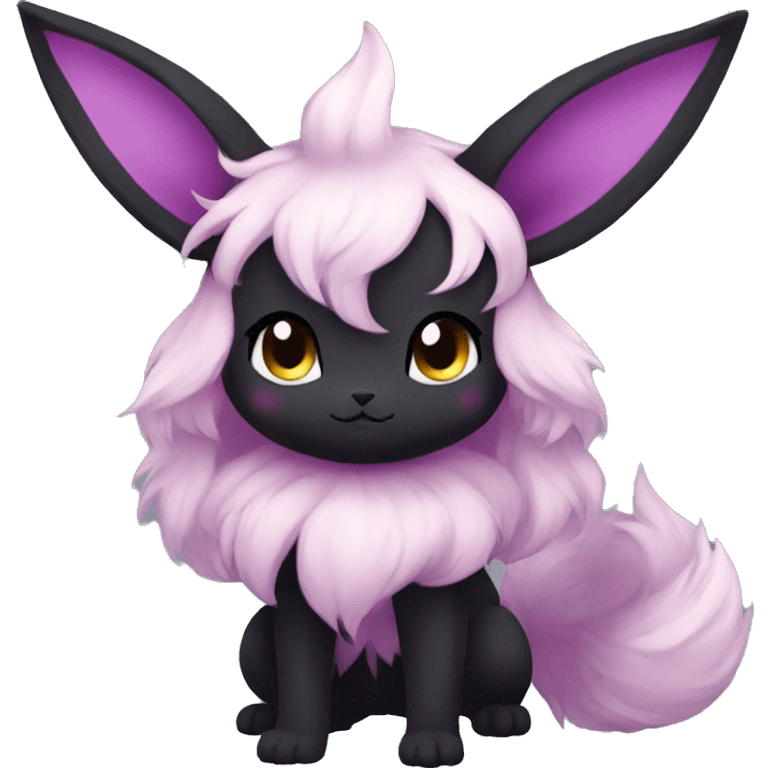 Dark Edgy Kawaii Eeveelution-Cute-Pokémon-fusion full body emoji