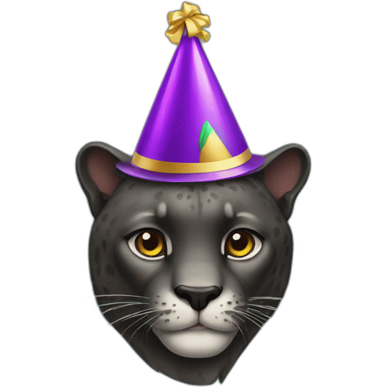 panther with a party hat emoji