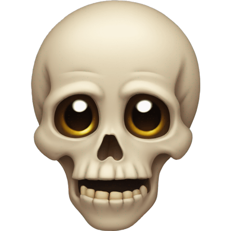 Embarrassed skull  emoji