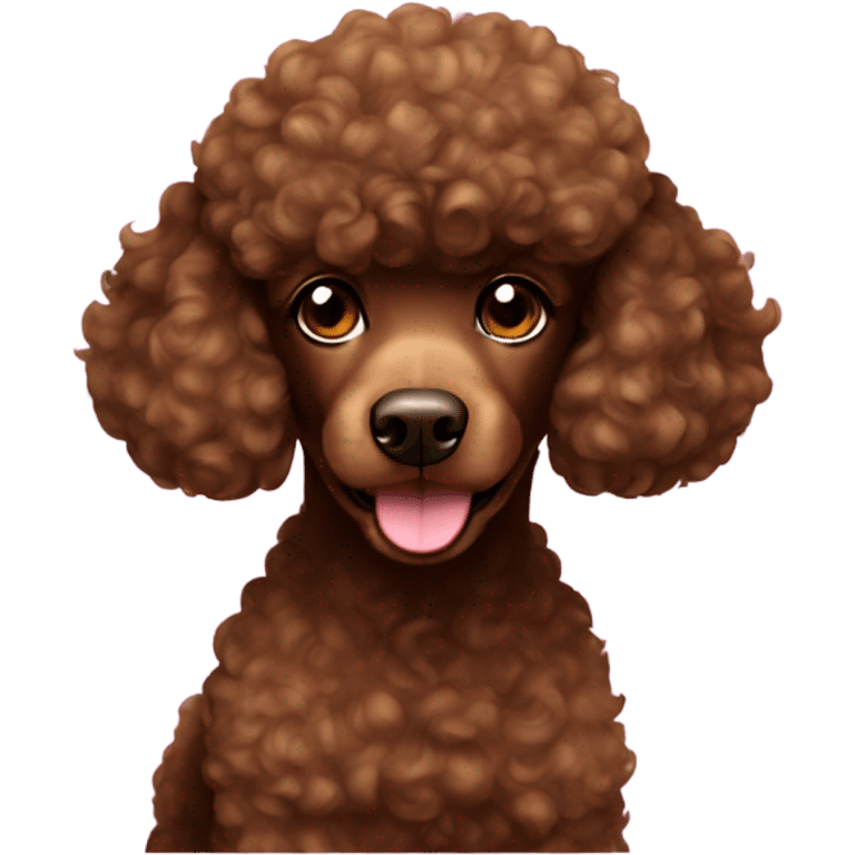 Brown poodle diva emoji