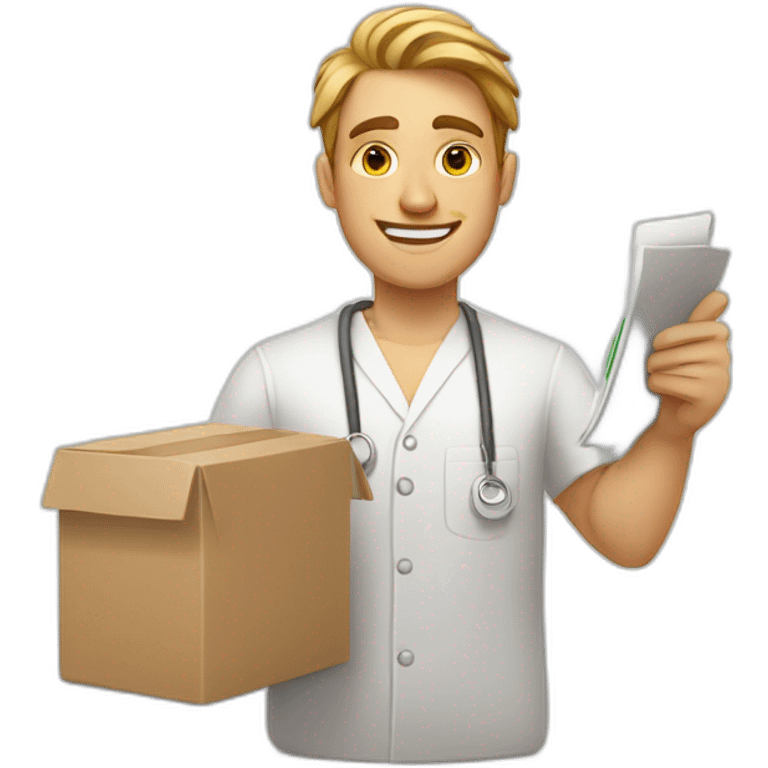 white masseure guy holding a check list with boxes that are ticked emoji