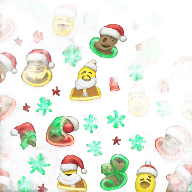 Christmas neon emoji